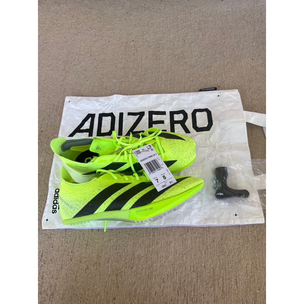 Adidas Adizero Prime SP 3 Track Spikes Lucid Yellow Black US Men's Size 7 IH5800